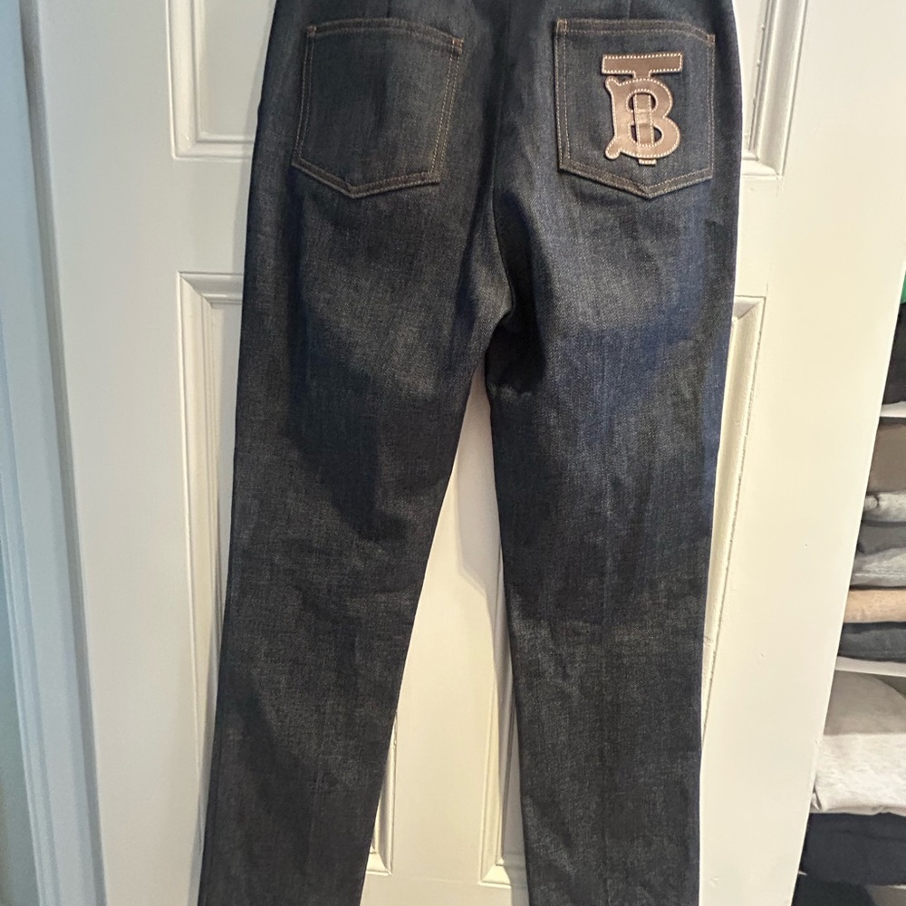 Burberry Blue Straight Jeans Classic Style